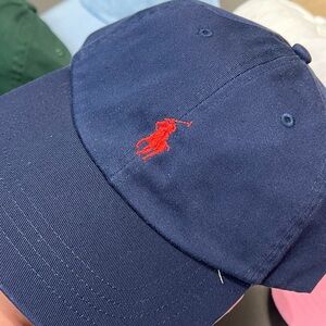 Polo by Ralph Lauren Navy Hat with Red Emblem